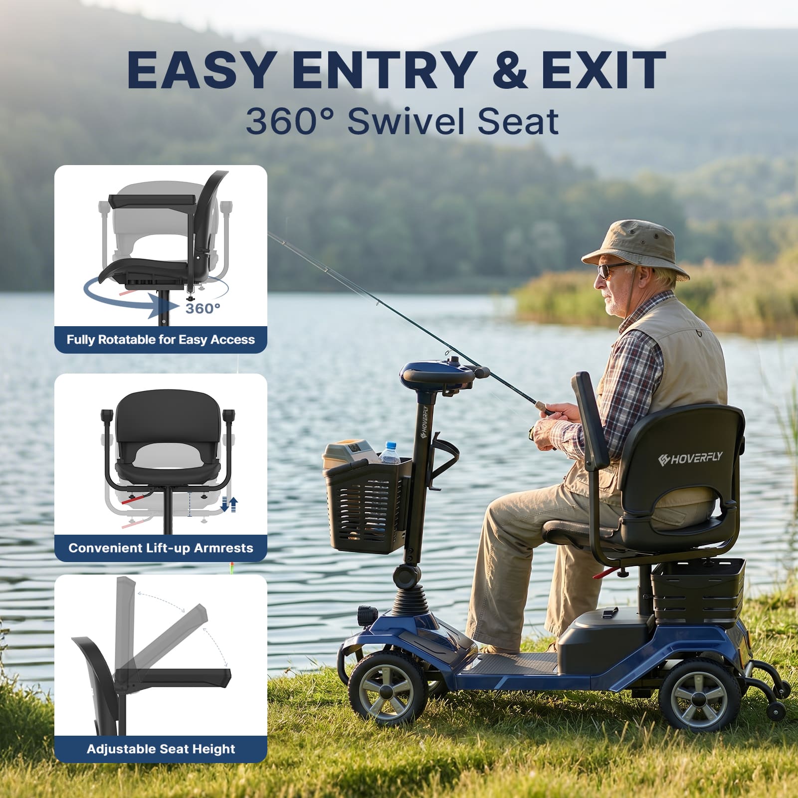 Hoverfly T4 New Edition Electric 4-wheel Mobility Scooter(🌊Summer Sale)