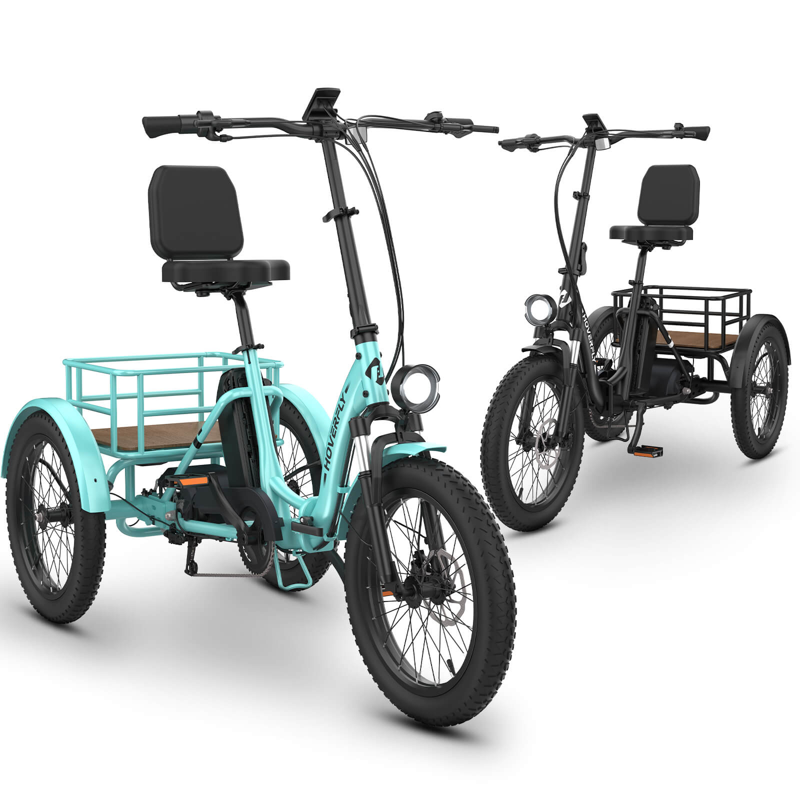 2-Pack Hoverfly ET1 Foldable Electric Trike – Perfect for Seniors