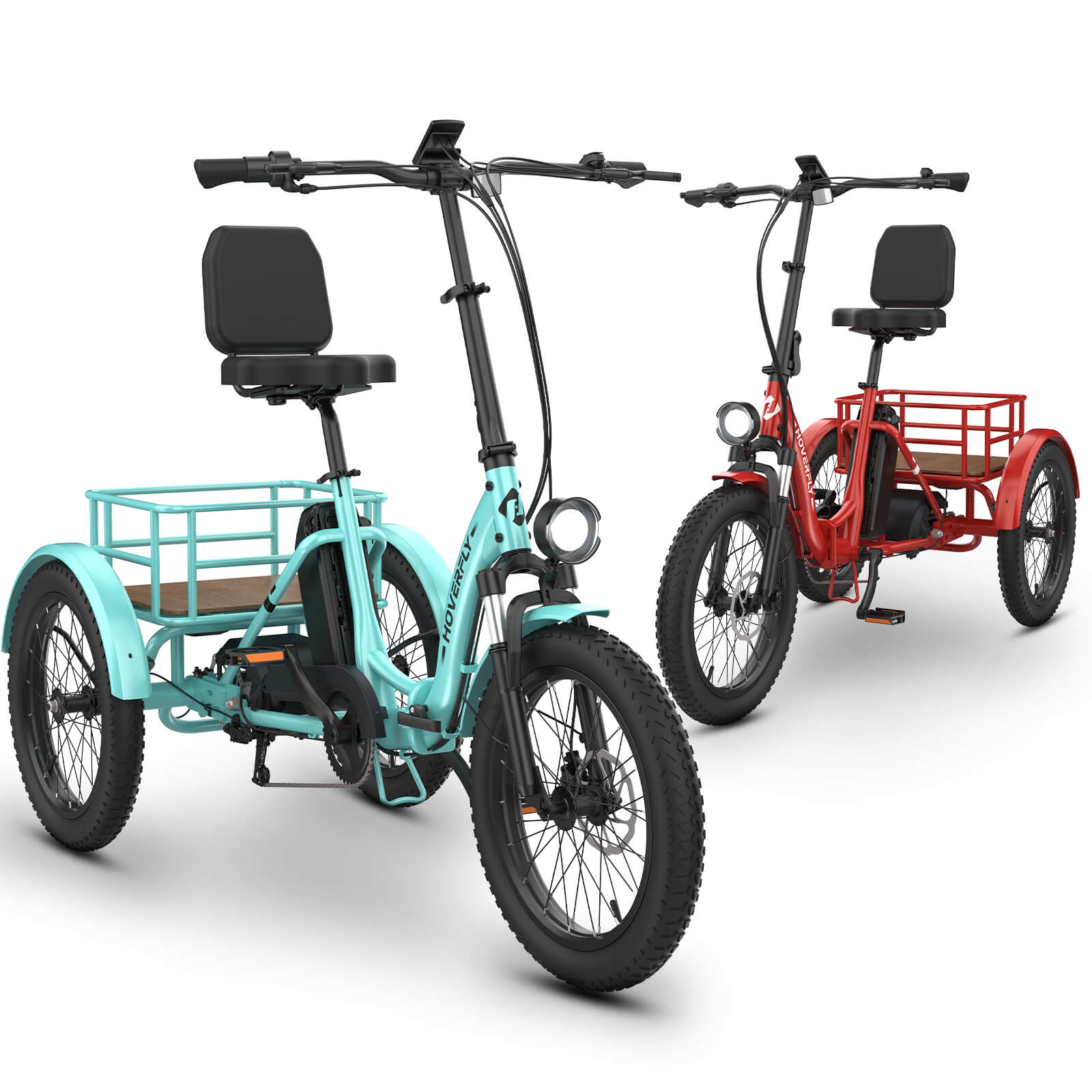 2-Pack Hoverfly ET1 Foldable Electric Trike – Perfect for Seniors