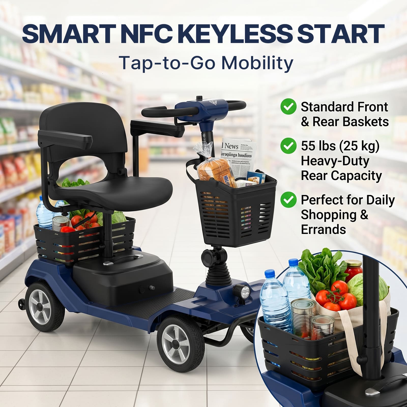 Hoverfly T4 New Edition Electric 4-wheel Mobility Scooter(🌊Summer Sale)
