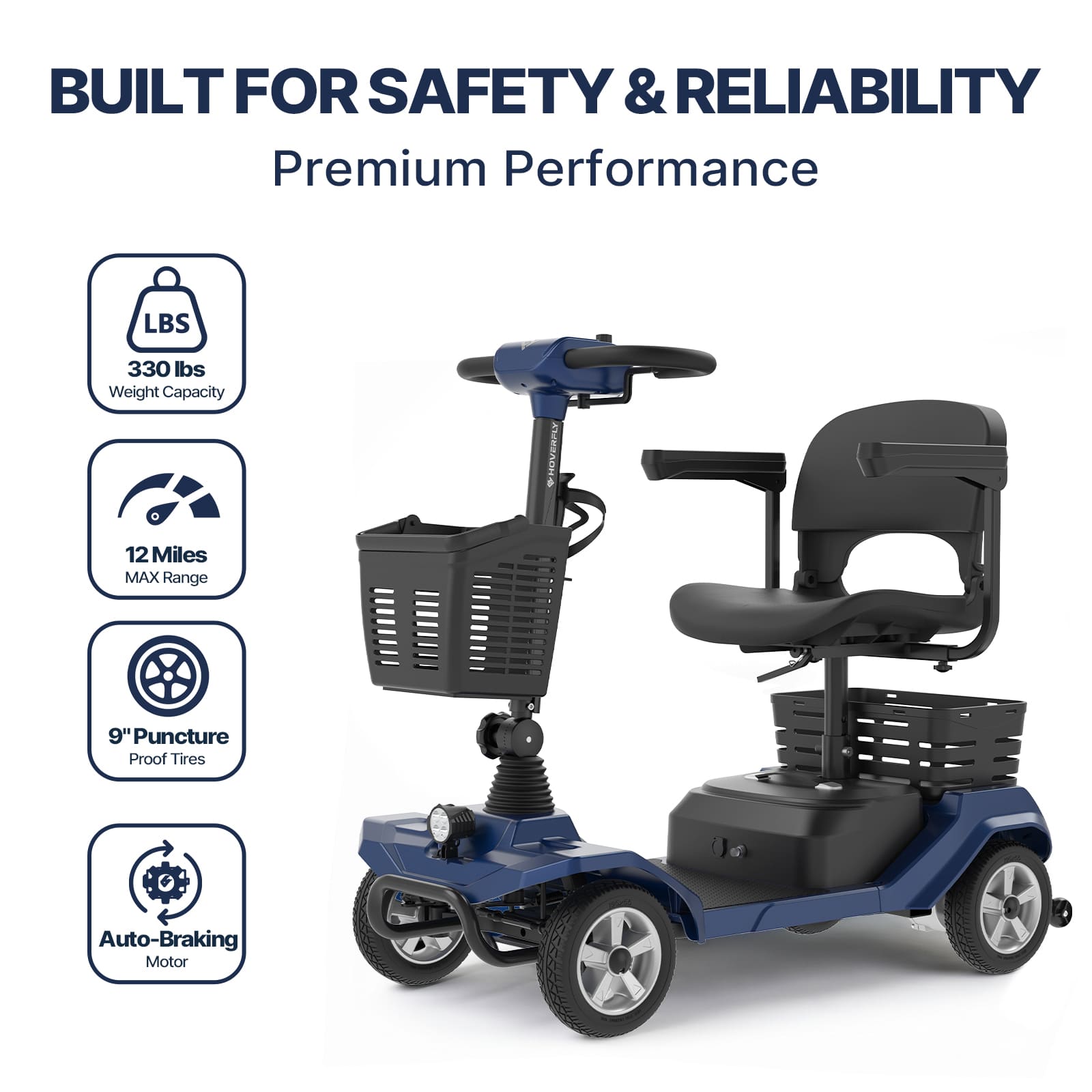 Hoverfly T4 New Edition Electric 4-wheel Mobility Scooter(🌊Summer Sale)
