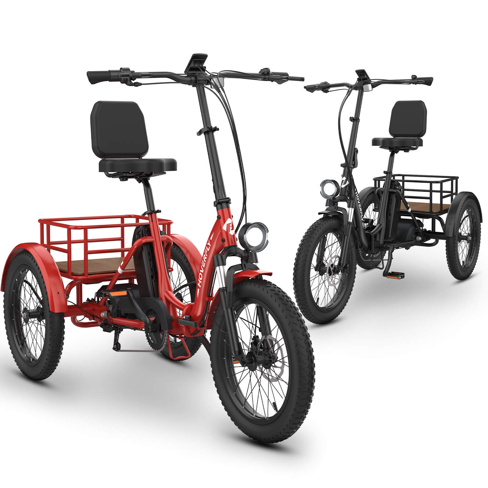 2-Pack Hoverfly ET1 Foldable Electric Trike – Perfect for Seniors