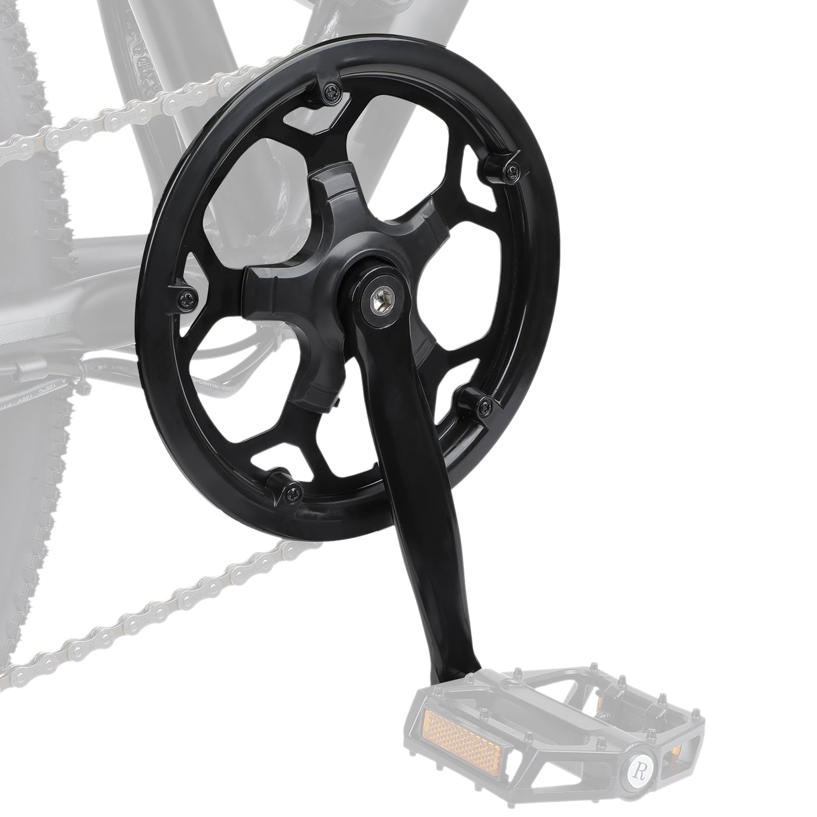 Hoverfly OUREA Electric Mountain Bike Crankset(CrankwithRightCrankAem)