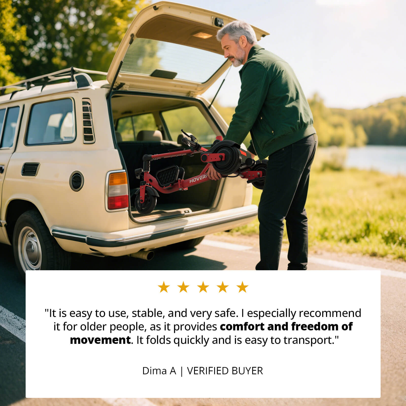 Hoverfly T3 3-wheel Foldable Mobility Scooter for Adults (🔥Limited Time Discount)