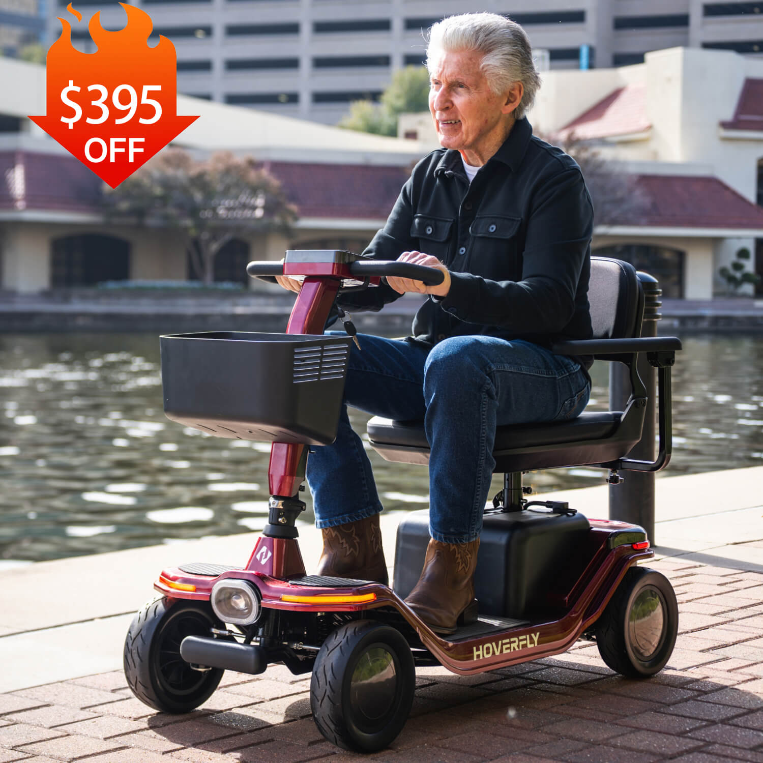 Hoverfly T5 FDA-cleared Electric 4-Wheel Premium Mobility Scooter(🔥Prime Day Sale)