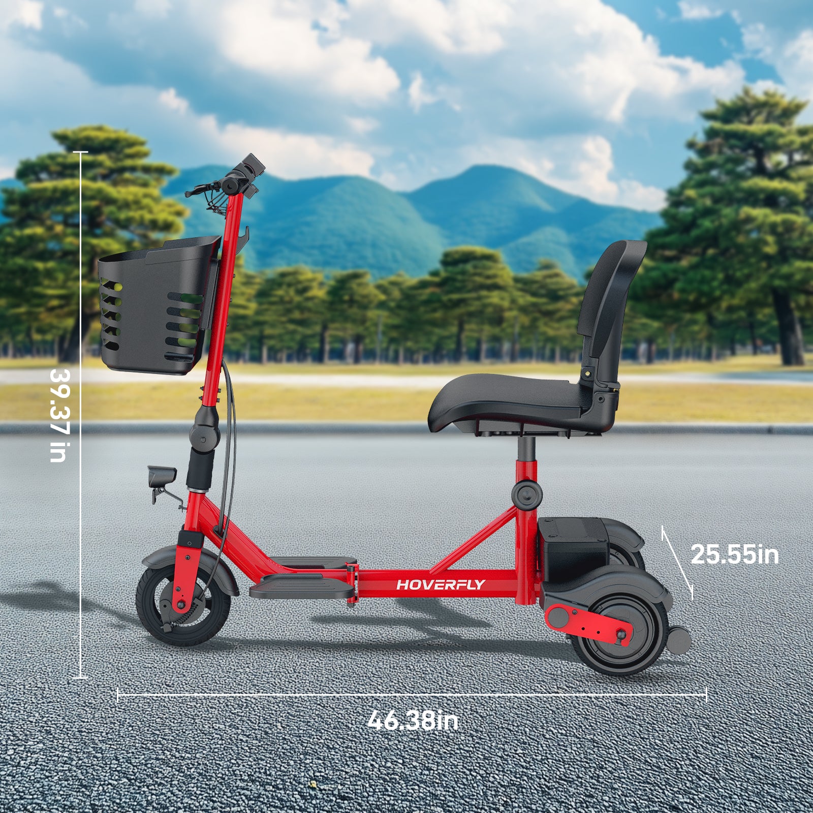 Hoverfly T3 3-wheel Foldable Mobility Scooter for Seniors (🚚Pre order)
