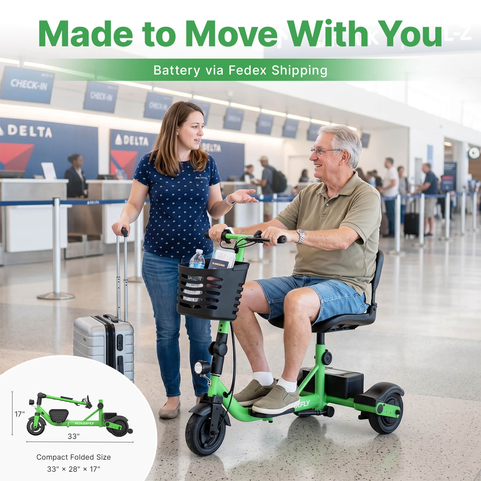 Hoverfly T3 3-wheel Foldable Scooter for Adults (🔥Limited Time Discount)