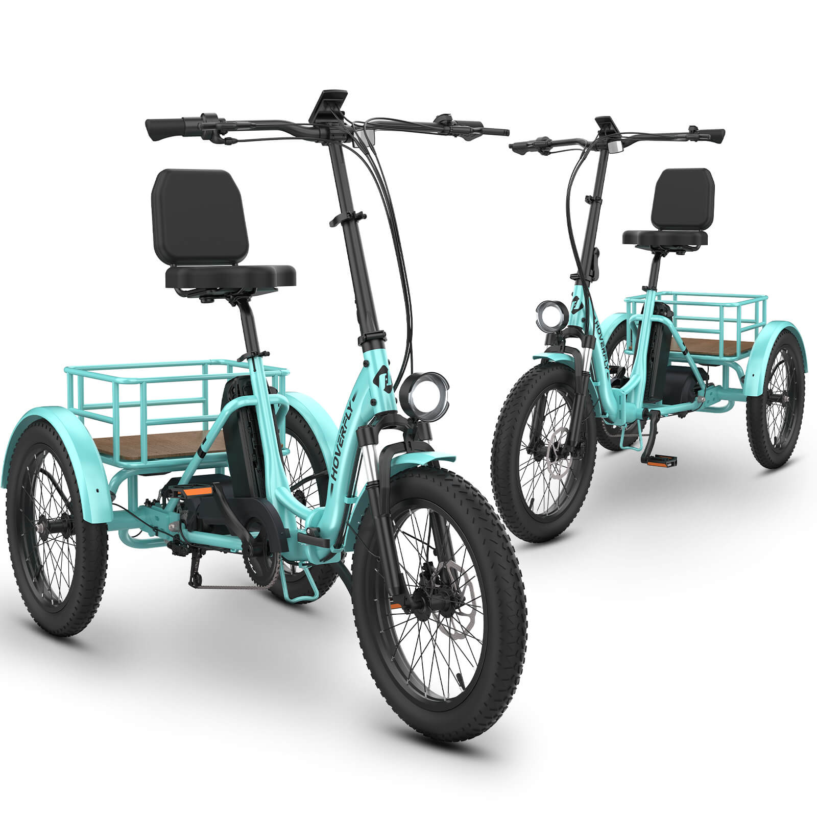 2-Pack Hoverfly ET1 Foldable Electric Trike – Perfect for Seniors