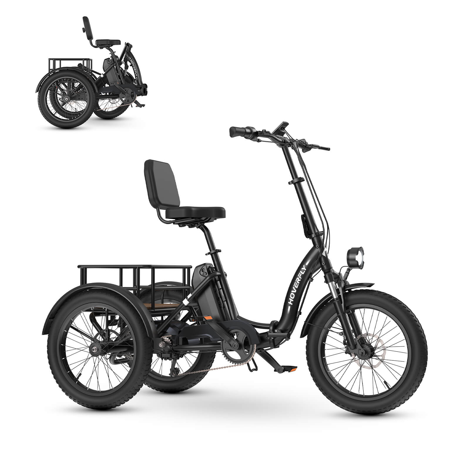 Hoverfly® ET1 Folding Electric Trike 15.5mph | 61 Miles Max Range(🌊Summer Sale)