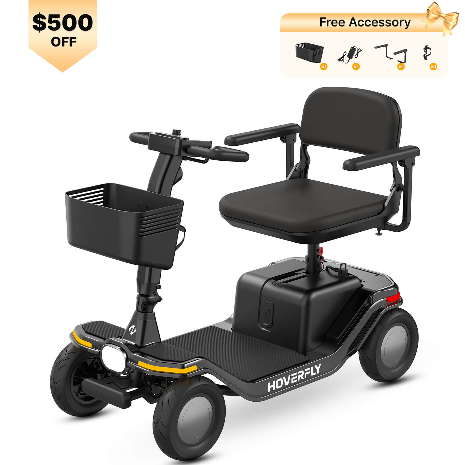 Hoverfly T5 FDA-cleared Electric 4-Wheel Premium Mobility Scooter(🌊Summer Sale)