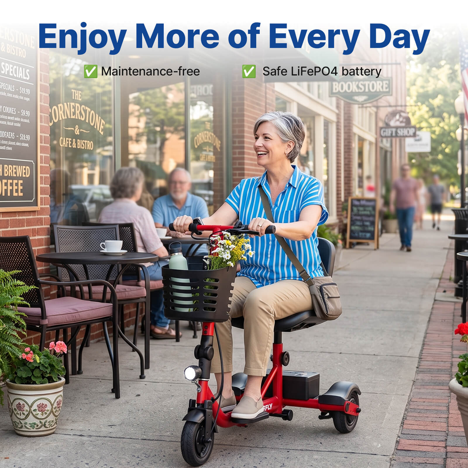 Hoverfly T3 3-wheel Foldable Scooter for Adults (🔥Limited Time Discount)