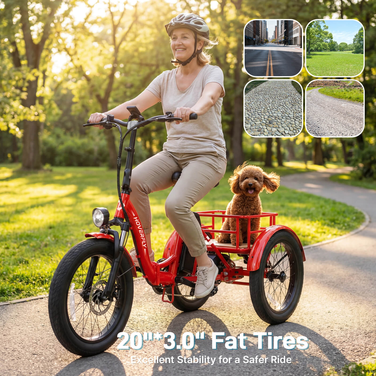 Hoverfly® ET1 Folding Electric Trike 15.5mph | 61 Miles Max Range(🌊Summer Sale)