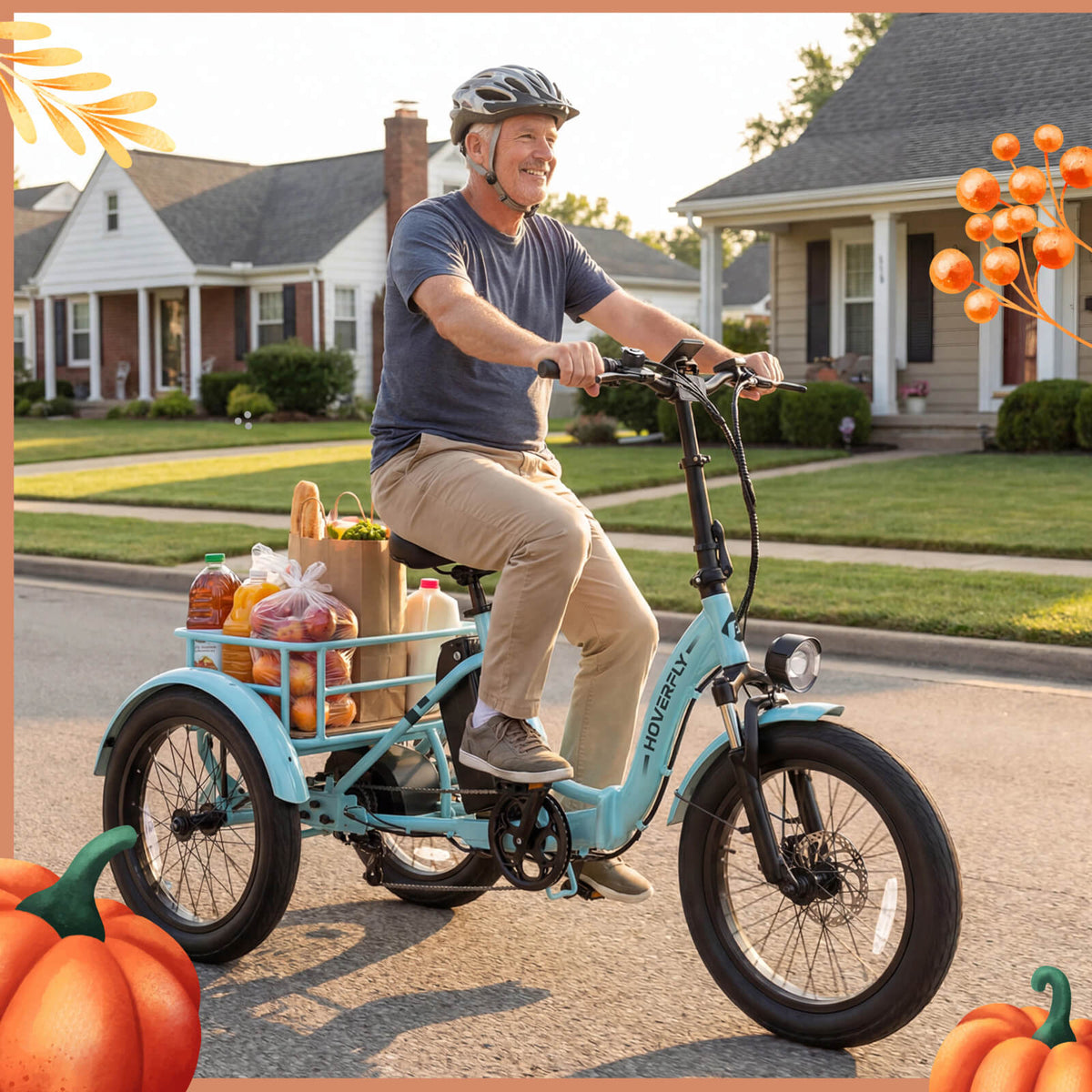 Hoverfly® ET1 Folding Electric Trike 15.5mph | 61 Miles Max Range (🍂Fall Sale)