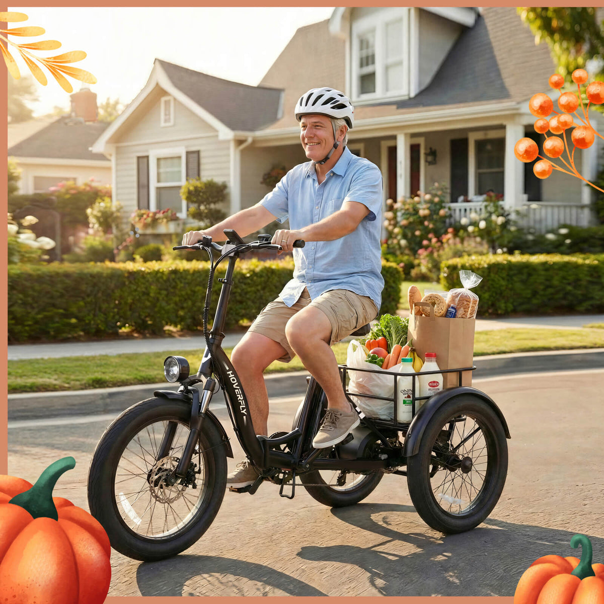Hoverfly® ET1 Folding Electric Trike 15.5mph | 61 Miles Max Range (🍂Fall Sale)