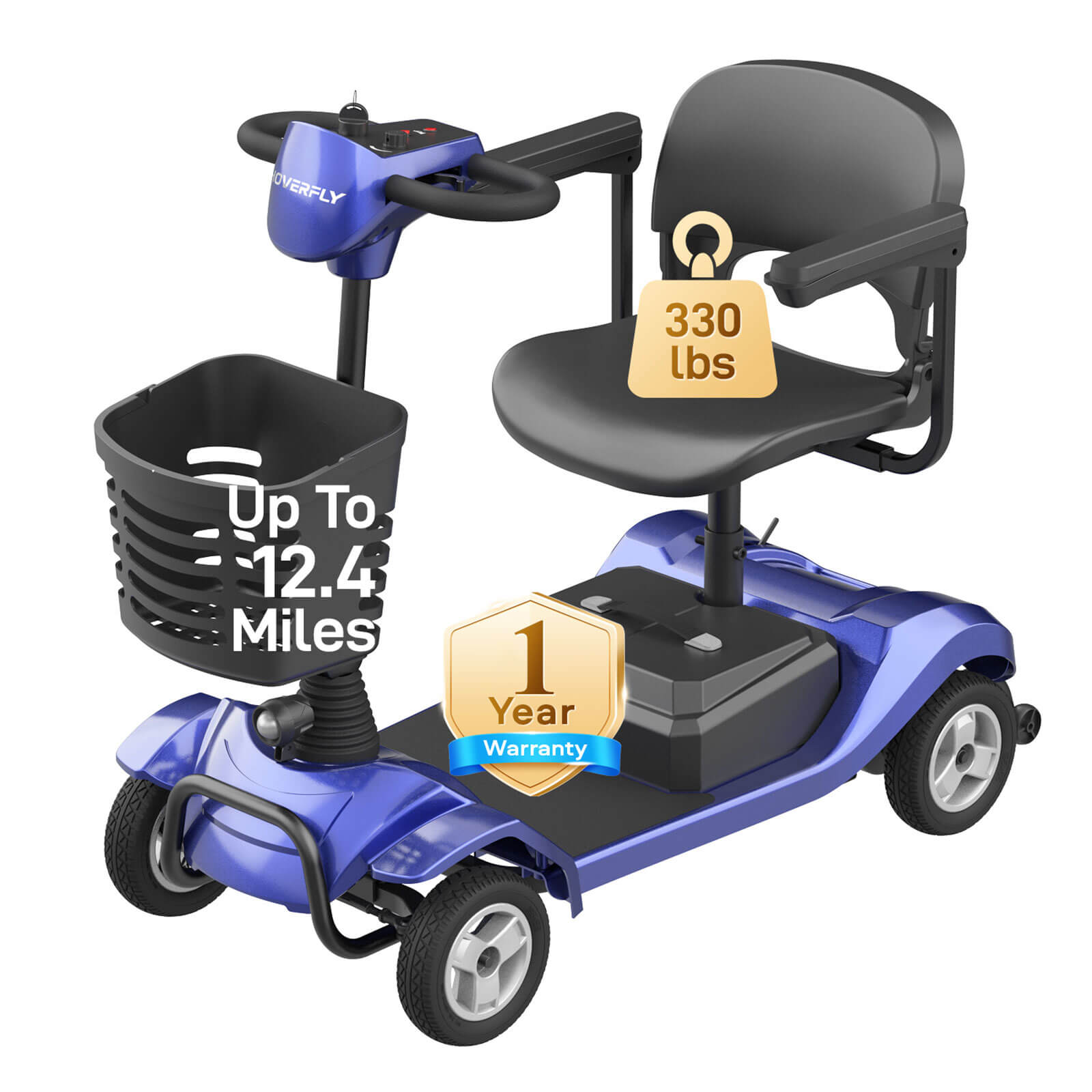 Hoverfly T4 Electric 4-wheel Mobility Scooter (🔥Limited Time Discount)