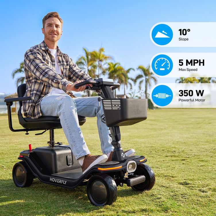 Hoverfly T5 Electric 4-Wheel Premium Mobility Scooter(⏰ Limited Stock)