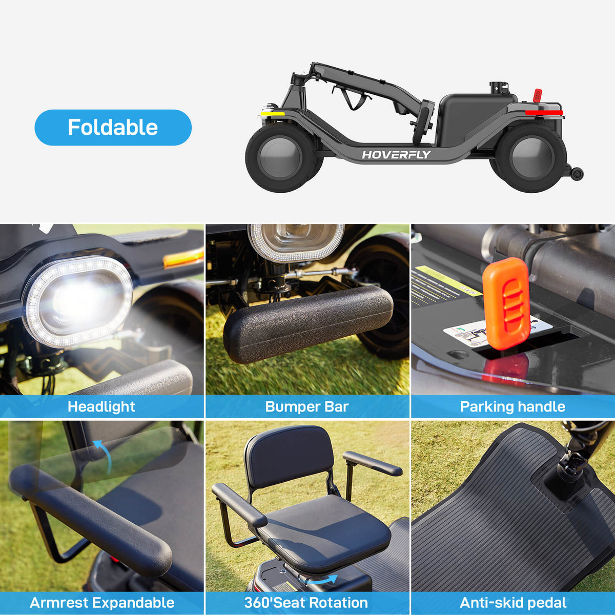 Hoverfly T5 FDA-cleared Electric 4-Wheel Premium Mobility Scooter (🍂Fall Sale)