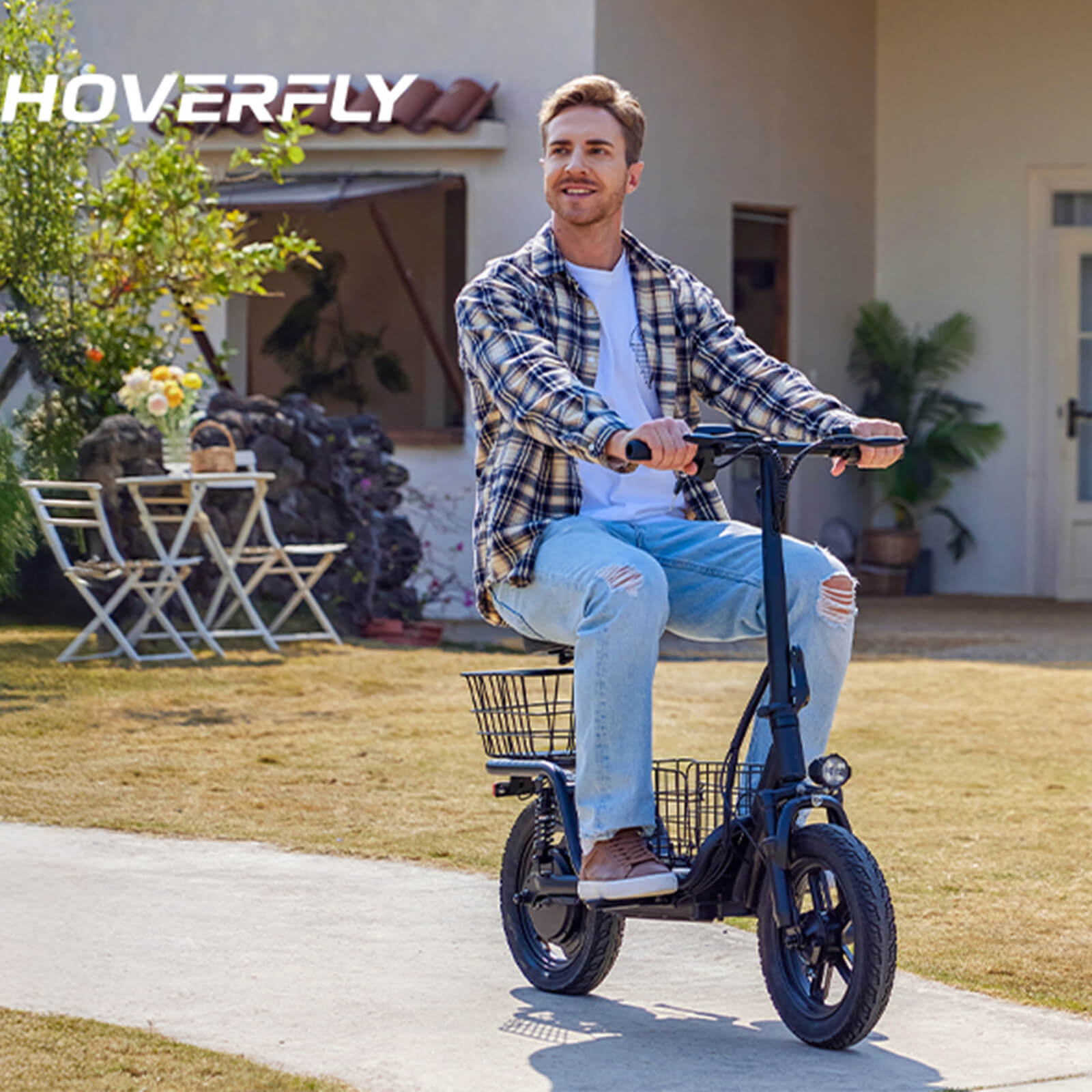 Hoverfly Z6 Fat Tire Long Range Electric Scooter with Seat