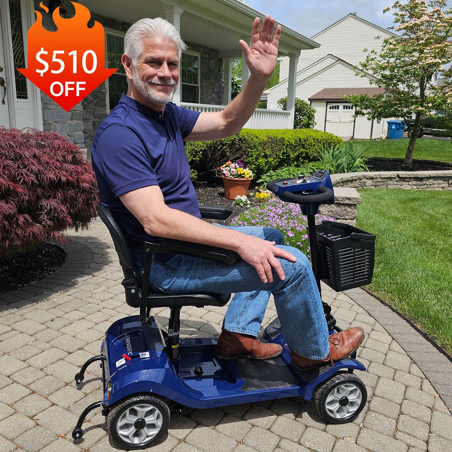 Hoverfly T4 Electric 4-wheel Mobility Scooter (🔥Limited Time Discount)